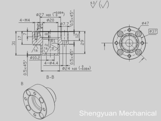 Вал тела уплотнения частей точности CNC SUS304 поворачивая для уплотнения компрессора несущей