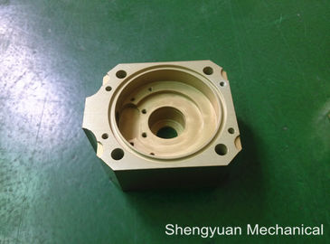 Снабжение жилищем Powdercoat алюминия 5083 холодной точности CNC новообращенного подвергая механической обработке золотистое желтое