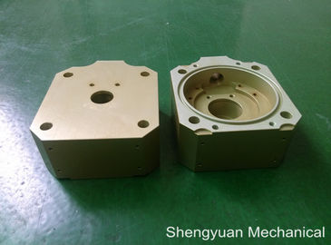 Снабжение жилищем Powdercoat алюминия 5083 холодной точности CNC новообращенного подвергая механической обработке золотистое желтое