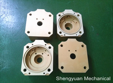 Снабжение жилищем Powdercoat алюминия 5083 холодной точности CNC новообращенного подвергая механической обработке золотистое желтое
