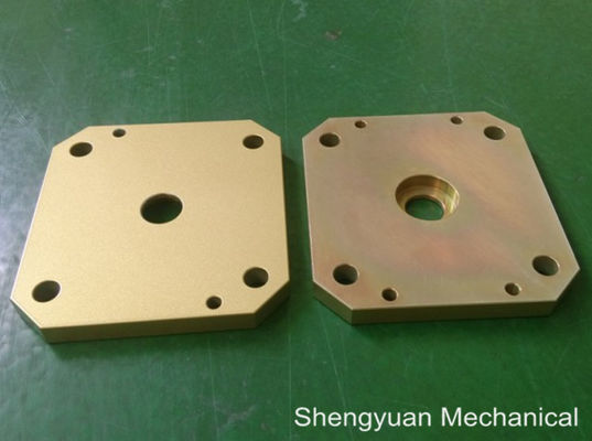 Точность CNC новообращенного алюминия 5083 холодная подвергая крышку механической обработке Powdercoat золотистую желтую