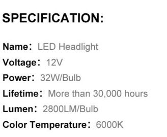 Автомобиль/автоматические запасные H1 СИД фары 32W 2800LM 6000K части Headlamps белизны